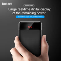 Baseus 10000mAh Power Bank Portable Charging Powerbank 10000 Slim Poverbank External Battery Pack Charger For Xiaomi Mi 9 iPhone