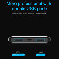 Baseus 10000mAh Power Bank Portable Charging Powerbank 10000 Slim Poverbank External Battery Pack Charger For Xiaomi Mi 9 iPhone