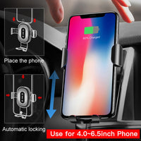 Baseus Car Qi Wireless Charger For iPhone XS Max X 8 10w Fast Wirless Charging Wireless Car Charger For Samsung S10 Xiaomi Mi 9