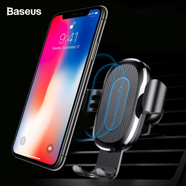 Baseus Car Qi Wireless Charger For iPhone XS Max X 8 10w Fast Wirless Charging Wireless Car Charger For Samsung S10 Xiaomi Mi 9