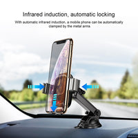 Baseus Qi Car Wireless Charger For iPhone Xs Max Xr X Samsung S10 S9 Intelligent Infrared Fast Wirless Charging Car Phone Holder