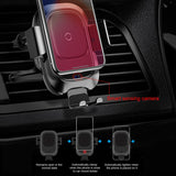 Baseus Qi Car Wireless Charger For iPhone Xs Max Xr X Samsung S10 S9 Intelligent Infrared Fast Wirless Charging Car Phone Holder