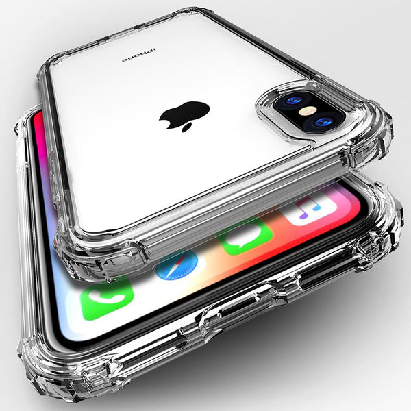 Fashion Shockproof Bumper Transparent Silicone Phone Case For iPhone X XS XR XS Max 8 7 6 6S Plus Clear protection Back Cover