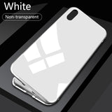 GETIHU Metal Magnetic Case for iPhone XR XS MAX X 8 Plus 7 +Tempered Glass Back Magnet Cases Cover for iPhone 7 6 6S Plus Case