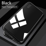 GETIHU Metal Magnetic Case for iPhone XR XS MAX X 8 Plus 7 +Tempered Glass Back Magnet Cases Cover for iPhone 7 6 6S Plus Case