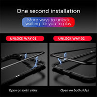 GETIHU Metal Magnetic Case for iPhone XR XS MAX X 8 Plus 7 +Tempered Glass Back Magnet Cases Cover for iPhone 7 6 6S Plus Case
