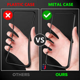 GETIHU Metal Magnetic Case for iPhone XR XS MAX X 8 Plus 7 +Tempered Glass Back Magnet Cases Cover for iPhone 7 6 6S Plus Case