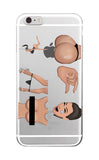 Kimoji Kim Kardashian kanye west north kylie jenner Soft TPU Phone Case Cover Coque For iPhone 7Plus 7 6 6S 5 5S SE  XS Max