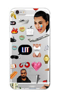 Kimoji Kim Kardashian kanye west north kylie jenner Soft TPU Phone Case Cover Coque For iPhone 7Plus 7 6 6S 5 5S SE  XS Max