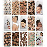 Kimoji Kim Kardashian kanye west north kylie jenner Soft TPU Phone Case Cover Coque For iPhone 7Plus 7 6 6S 5 5S SE  XS Max