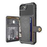 Luxury PU Leather Wallet Case for iPhone 6 6s 7 8 Plus X XS XR XX MAX Cases Wallet Flip Cover Buckle for iPhone Phone XR Fundas