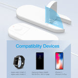 RAXFLY Wireless Charger For iPhone X 8 XR XS Max For Apple i Watch 2 3 10W Qi Wireless Charge For Samsung S7 S8 S9 Plus Note 8 9