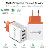 Universal 18 W USB Quick charge 3.0 5V 3A for Iphone 7 8  EU US Plug Mobile Phone Fast charger charging for Samsug s8 s9 Huawei